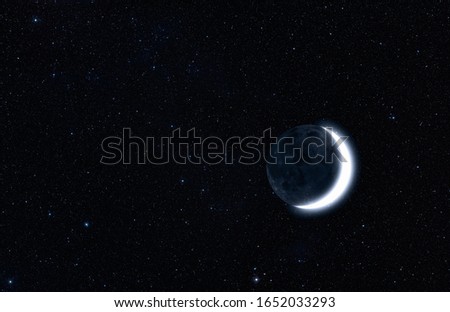 Crescent Moon "Elements of this image furnished by NASA "
