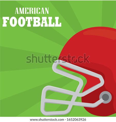 American football poster with a helmet - Vector