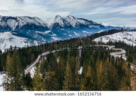 Winter mountain landscape in High Tatry, Slovakia. 