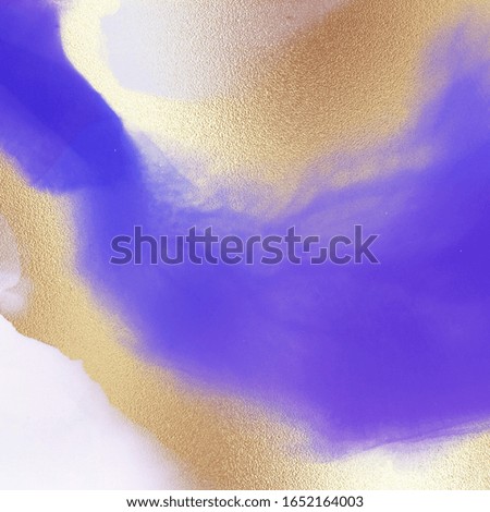 Abstract Watercolor Gold Blue Backgrounds