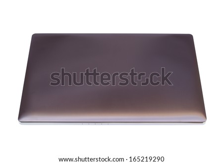 laptop computer on white background (with clipping path)