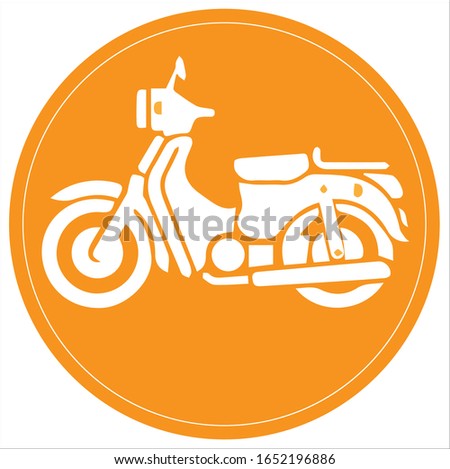motorcycle icon. line style icon vector illustration. vehicle icon stock