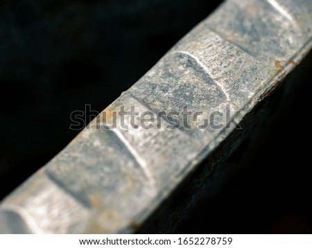 Closeup photo of metal texture