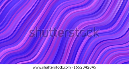 Light Purple, Pink vector texture with circular arc. Illustration in abstract style with gradient curved.  Template for cellphones.