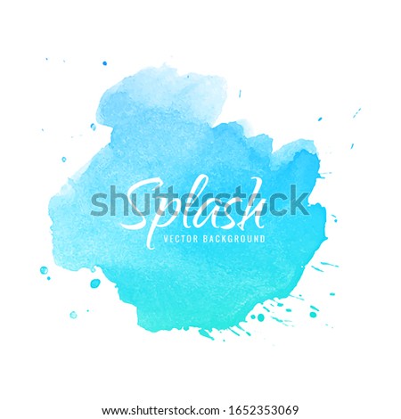 Abstract blue watercolor on white background.The color splashing in the paper. vector illustration.