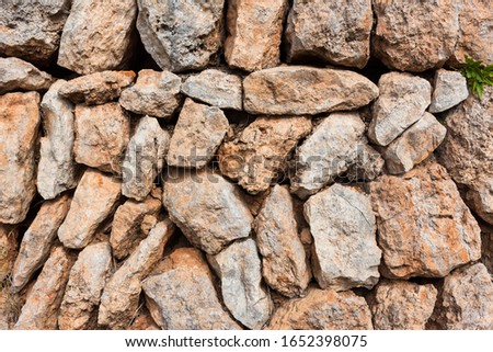 Sandstones for typical Majorcan architecture, Fornalutx, Mallorca, Majorca, Balearic Islands, Spain, Europe