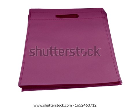 pink eco friendly bags  white background 