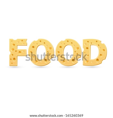 Food word of cheese. Word template