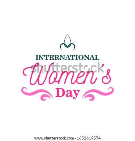 Womens day typography. Labels, logo, text design. Usable for banners, greeting cards, posters.