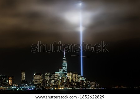 2014 9/11 Anniversary – Beautiful Tribute In Light seen from Hoboken, NJ.