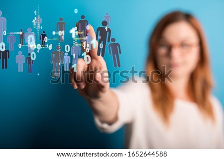 group of network people - Business and contact Royalty-Free Stock Photo #1652644588