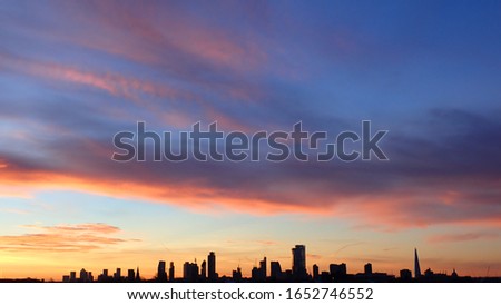 London Skyline at sunrise or sunset