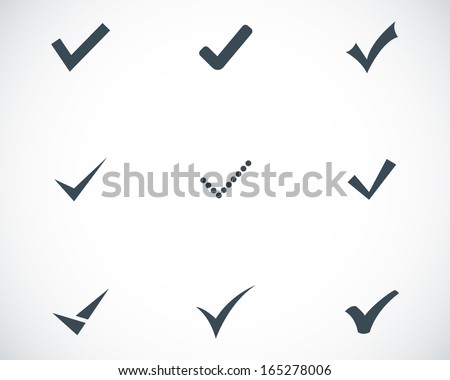 Vector black confirm icons set Royalty-Free Stock Photo #165278006