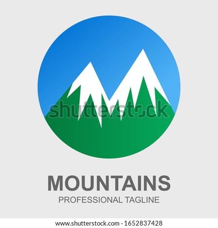 mountain vector logo design template