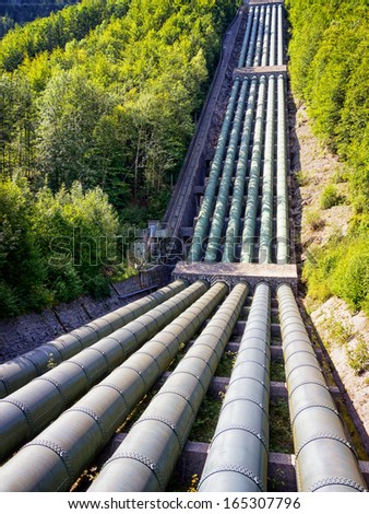 pipeline at a valley - photo