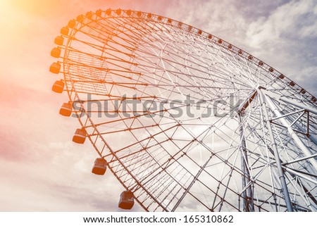 ferris wheel with sky background