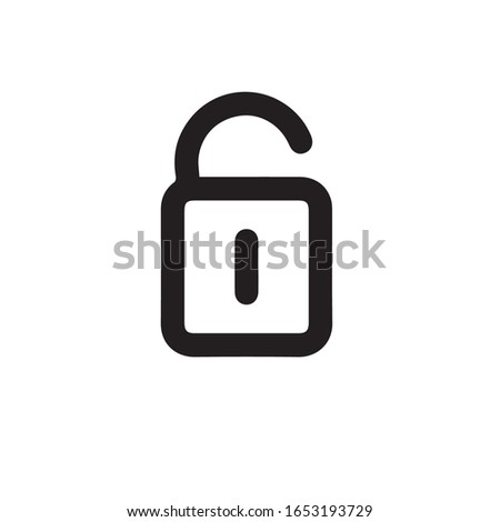 Unblocked glyph icon vector on white background. Flat vector unblocked icon symbol