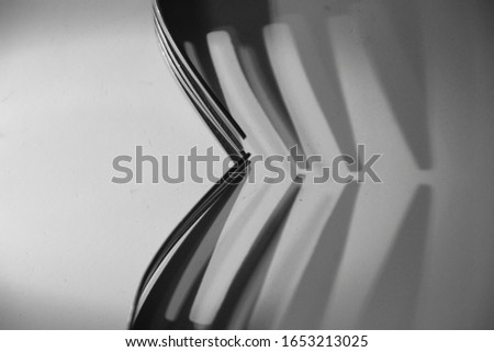just 2 forks in monochrome shot. Still life photography