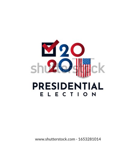 2020 Presidential election template design vector illustration