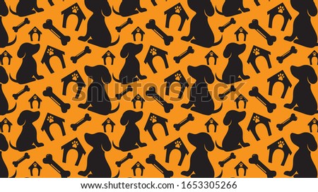 Dog Seamless Vector Pattern Design for printed, fabric design for Womenswear, Activewear, Kidswear and Menswear and Decorative Home Design, Wallpaper Print.