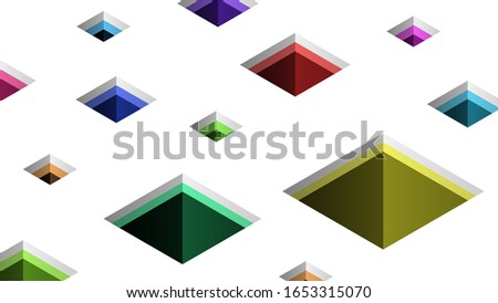 Abstract Isometric Background Deep Vector Design