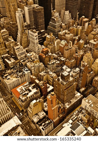 Skyline of downtown New York, New York, USA 