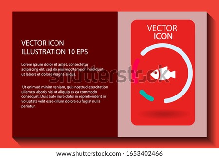 Vector icon a fish 10 EPS . Lorem Ipsum Illustration design