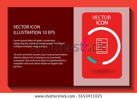 line note paper Vector icon . Lorem Ipsum Illustration design