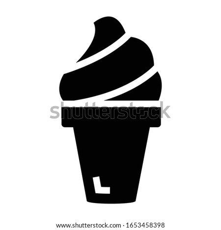 Ice Cream cup glyph isolated vector icon