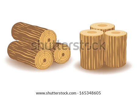 set of wooden materials