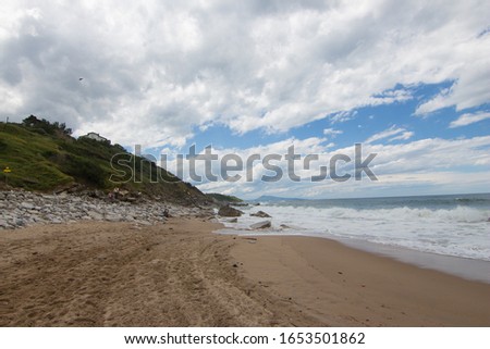this picture shows the beach in Bidart, South France