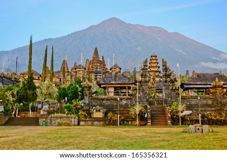 Pura Besakih. - largest hindu temple of Bali, Indonesia Royalty-Free Stock Photo #165356321