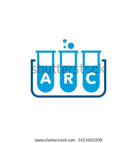 Test tube. Laboratory, medical test, chemical logo, icon. Science Lab. Vector logo template.