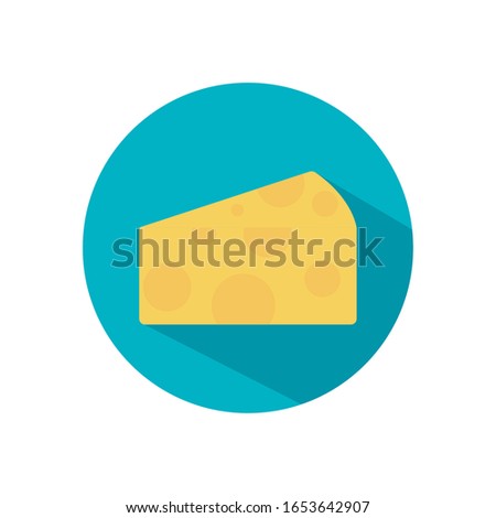 Cheese flat style icon design, Eat food restaurant menu dinner lunch cooking and meal theme Vector illustration