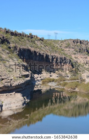 Burro Creek at Burro Creek Campground in Mohave County, Sonoran Desert, Arizona USA