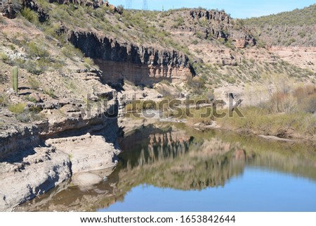 Burro Creek at Burro Creek Campground in Mohave County, Sonoran Desert, Arizona USA