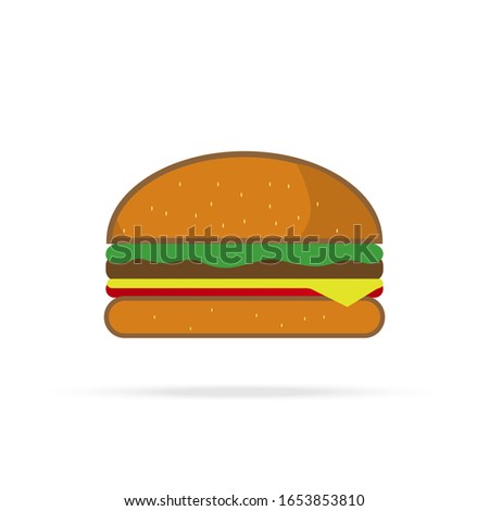 burger illustration. Vector graphic.Hamburger fast food.
