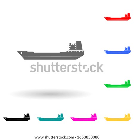 oil tanker multi color style icon. Simple glyph, flat vector of Oil icons for ui and ux, website or mobile application