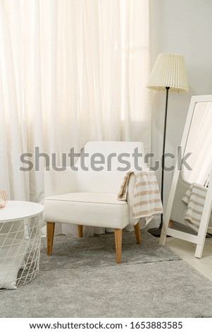 empty white sofa decoration in living room interior