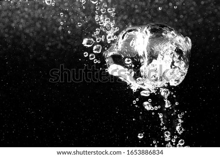 Close up of water particles