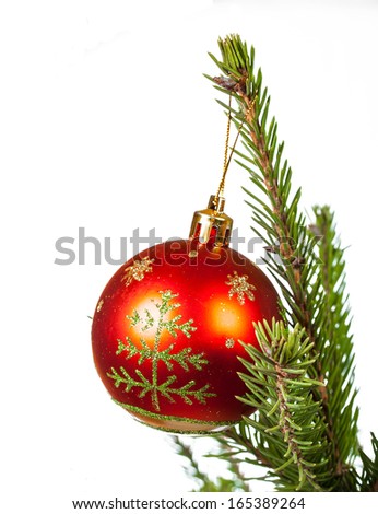 Christmas and New Year ball isolated on white background