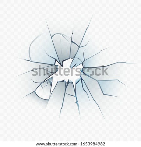Smash And Crash Glass Smartphone Display Vector. Accident Cracked And Damaged Phone Glass. Destruction With Split Texture Screen Material Transparency Concept Layout Realistic 3d Illustration