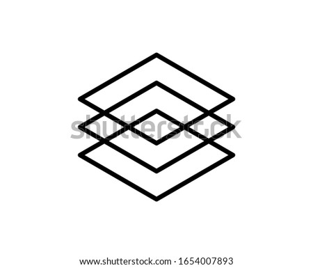 Layer flat icon. Single high quality outline symbol for web design or mobile app.  Layer thin line signs for design logo, visit card, etc. Outline pictogram EPS10