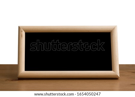 photo frame on table, white backgroud, isolated with clipping path.