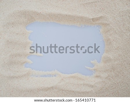 sand background with frame pattern.