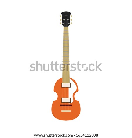 guitar simple illustration vector clip art