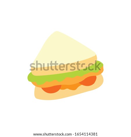 sandwich simple illustration vector clip art