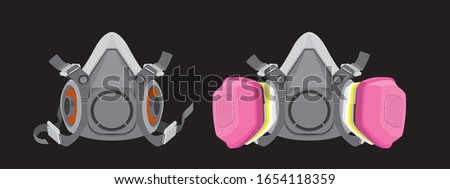 Half Facepiece Reusable Respirator, Medical Mask, with Filter, protect from Coronavirus(Covid-19) Royalty-Free Stock Photo #1654118359