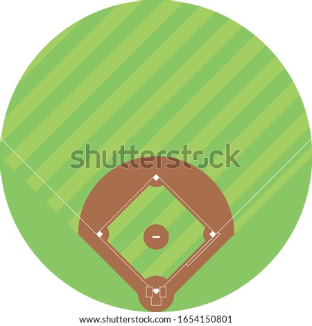 baseball ground cartoon vector illust
