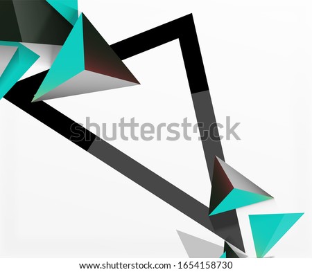 Abstract background, mosaic 3d triangles composition, low poly style design. Illustration For Wallpaper, Banner, Background, Card, Book Illustration, landing page